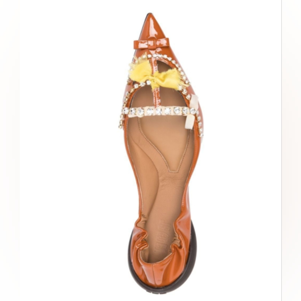 NWOT Designer 13 09 SR Patent leather Miky Crystal ballerina/ ballet fla… - Picture 5 of 17